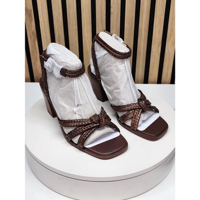 NEW - Giani Bernini Renaee Women s Brown Woven Block Heel Sandals - Size 9 M