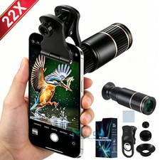 Telephoto Phone Lens Monocular Telescope with Phone Clip Multifunctional 22x