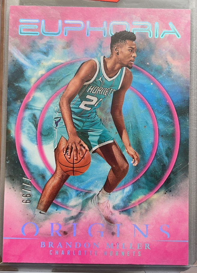 Brandon Miller 2023-24 Panini Origins 77/99 Pink Euphoria RC Hornets #5