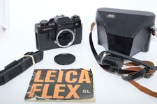 Leicaflex SL. Leitz 35mm SLR Film Camera. BLACK. Working light meter. Case. Inst