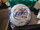 Miller Lite Beer Bottle Cap pillow Man Cave Pillow Vintage