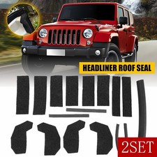 17PCS Interior Accessories Hard Top Seal Kit For 2007-2018 Jeep Wrangler JK 2SET