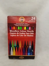 Koh-I-Noor Progresso Woodless Colour Pencils, 24 Color Set Hardmuth