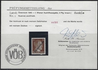 Österreich Michelnummer IV postfrisch Fotobefund Sturzeis