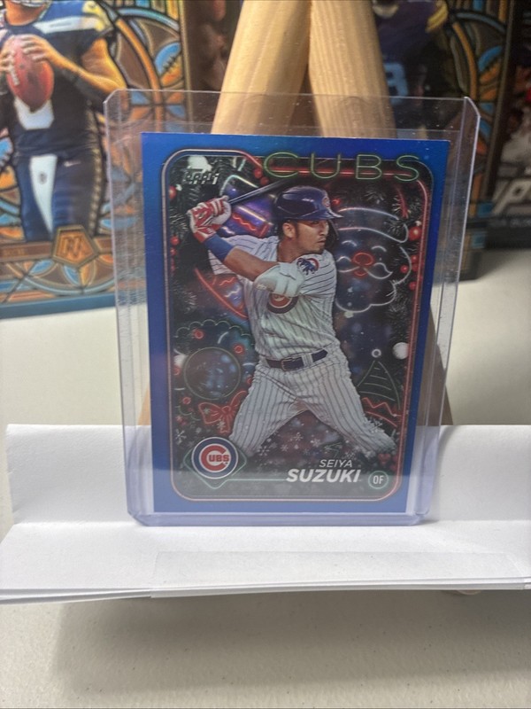 2024 Topps Holiday - Seiya Suzuki #H78 Blue Metallic Glitter
