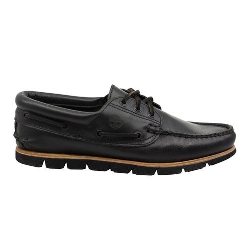Timberland Classico Barca 3 Eye Stringati In Pelle Nera Da Uomo Scarpe da  barca A1MWS | eBay