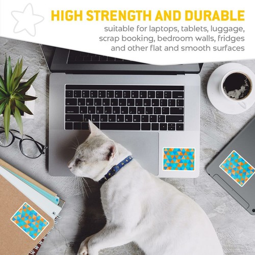 2 x Rectangle Stickers 7.5 cm - Blue Orange Triangle Pattern Design Cool Gift #2 - 第 7/9 張圖片