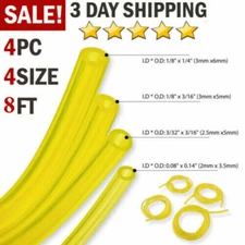 🔥 4 Sizes Gas Fuel Line Hose Yellow 32Ft Fuel Tube for 2 Cycle Small Engine