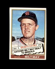 Milt May Signed 1976 Topps Traded Detroit Tigers Autograph