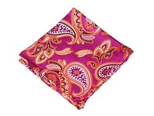 Lord R Colton Masterworks Pocket Square - Martim Vaz Magenta - 75 Retail New