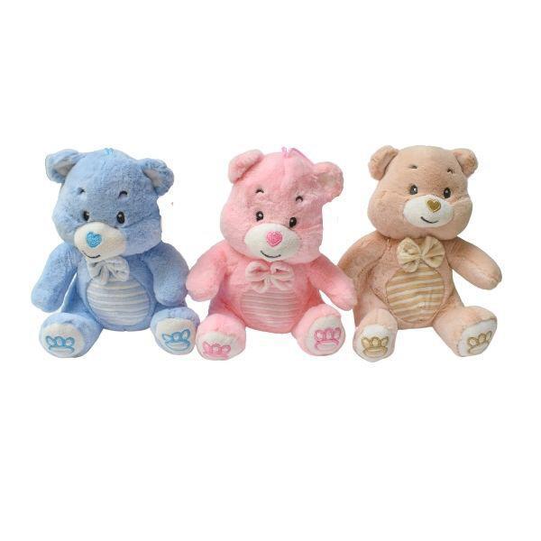 5901500241595 Плюшевая мишка размером 20 см сидящая на мушке с пасками РАЗМЕР 04159 4290₽