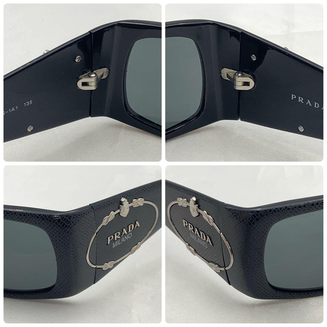 PRADA sunglasses SPR11H 7JS-1A1 Black Gray 57□14 135 Women