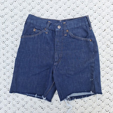 Vtg J.C Penney Ranchcraft Kids Selvedge Denim Blue Jean Cut Off Shorts - 24