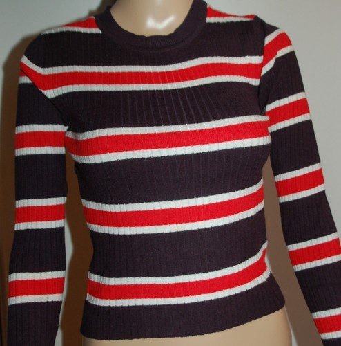 Pull Haut H&M Noir Et Blanc Taille S - Manches Longues, Occasion Très Bon état