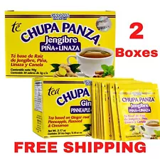 2 PACK Chupa Panza Detox Ginger Tea 60 Day Supply Te Chupa Pansa de Jenjibre...