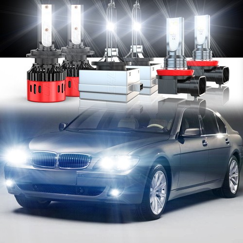 FOR BMW 750i 750Li 760Li 2006 2007 2008 LED HID Headlight High/Low+Fog ...