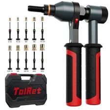 Rivet Nut Tool Rivet Nut Kit, Rivnut Tool Kit with 10 Metric and SAE Mandrels...
