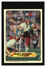 1983 Topps Sticker #22 Mark Moseley Washington Redskins