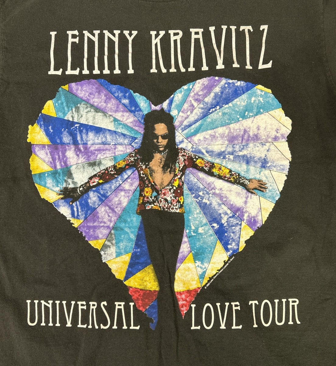 90'S Made Usa Vintage Giant Tag Lenny Kravitz Universal Love Tour