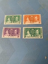 1937 Coronation Stamps British Colonies and Territories ( Group of 4) MLH