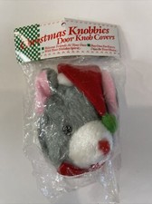 Vintage Christmas Door Knob Cover Mouse 1988 Giftco Inc NEW