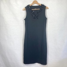 Talbots Cotton Shift Midi Dress Elegant Cocktail Whimsy Holiday New Year's M