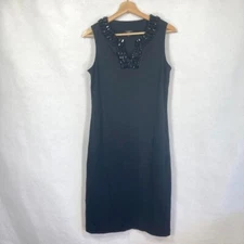 Talbots Cotton Shift Midi Dress Elegant Cocktail Whimsy Holiday New Year's M