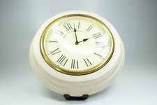 Towcester Clock Works Co Wall Clock 30.5 Cm Quartz Battery Cream Wood Effect