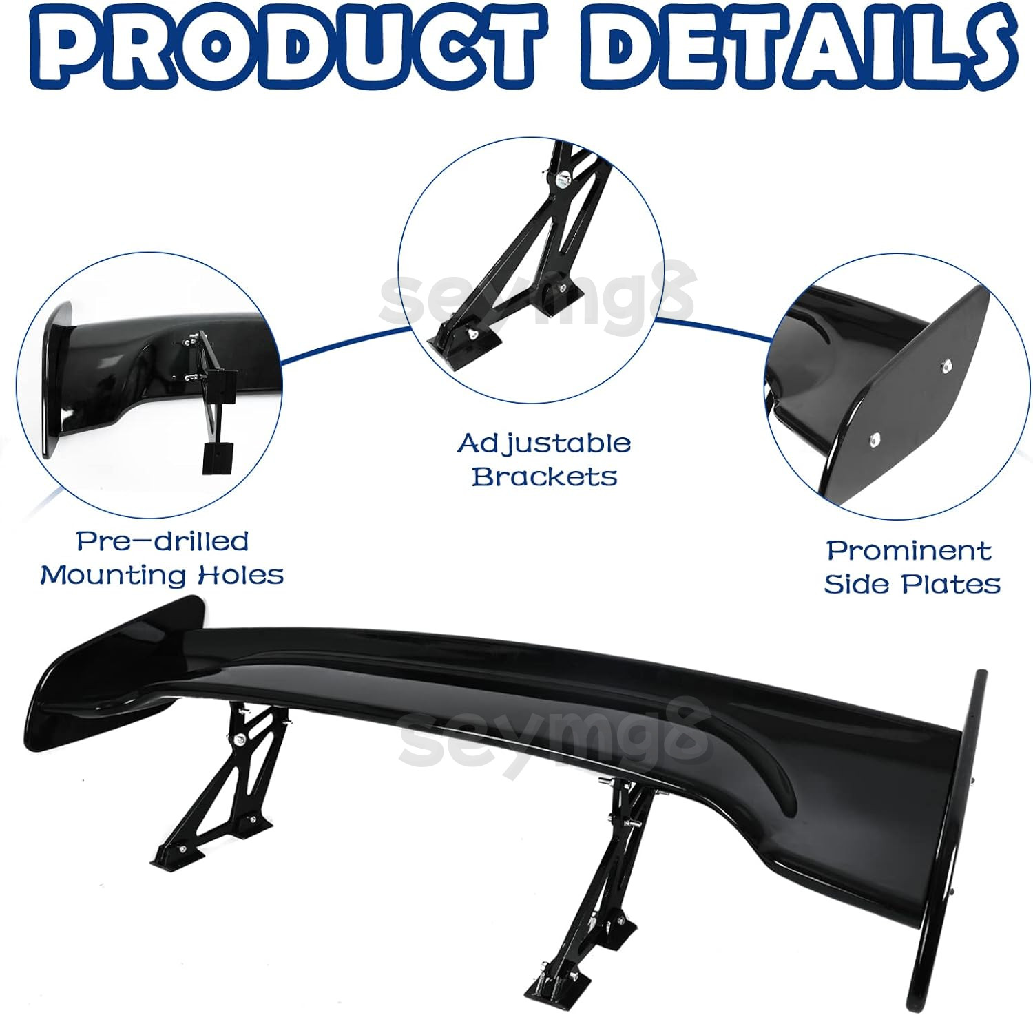 57" Glossy Rear Trunk Spoiler Wing GT-Style Racing For 2004-2011 Lotus Elise