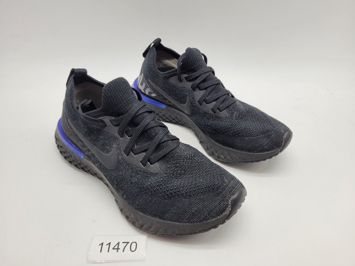 Nike Epic React Flyknit Women's Size Running Shoes Black Blue