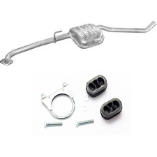 Mittelschalldämpfer Auspuff für Opel Omega B Limousine 2.0i 8V/16V + Anbausatz