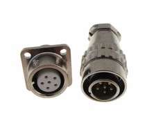 HQ 4 Contacts 4-Pin Aviation Plug Connector - XS12MF - Panel Mount Male Pin