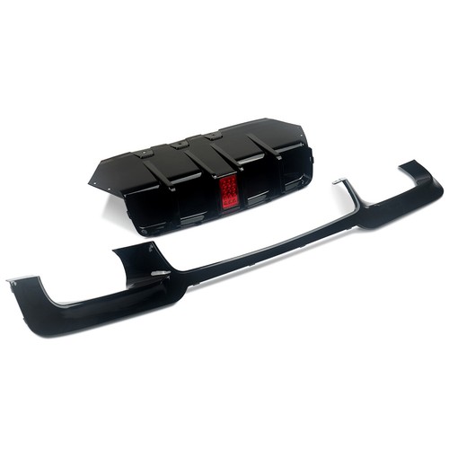 Difusor trasero Performance negro brillante se adapta a BMW Serie 5 F10 F11 con labio LED - Imagen 8 de 11