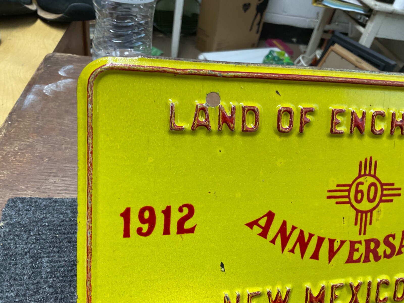 License Plate Vintage New Mexico 60 Anniversary “Enchantment” 1972