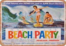 METAL SIGN - Beach Party USA, 1963 - Vintage Look