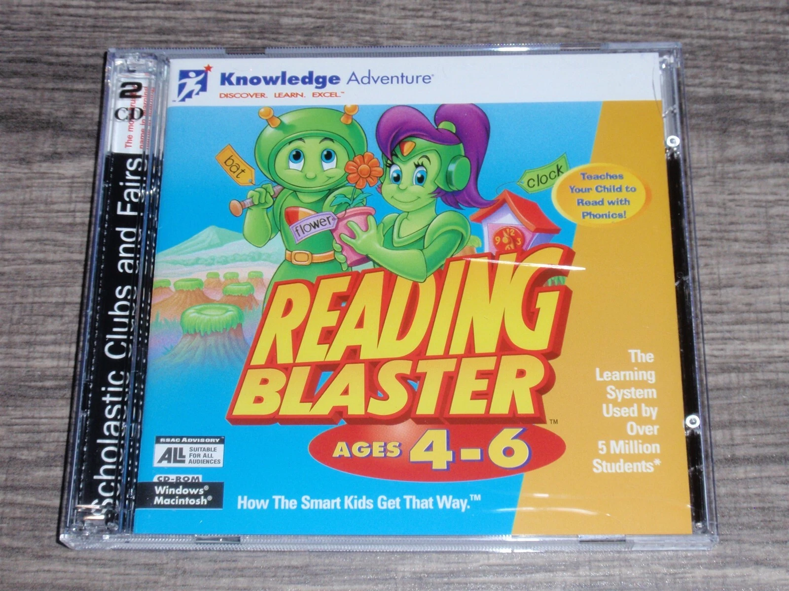 Reading Blaster Ages 4-6 PC/Mac CD-ROM 2disc Knowledge Adventure 1998 Win. 95/98 - 画像1/4