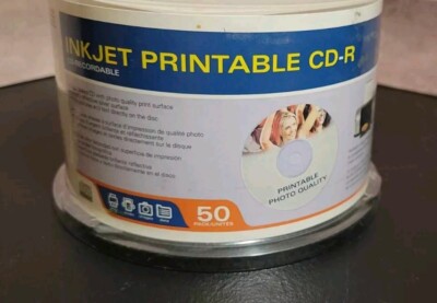 50 VERBATIM CD-R CDR 52X 700MB Silver Inkjet Printable Spindle 95005