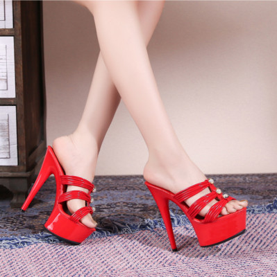 NEW SEXY FETISH HIGH HEEL STILETT PLATFORM PEARL POLE DANCE STRIPPER SHOES