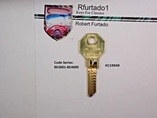 Key Blank for Key Blank for Vintage Desoto cars Inc. some Airflow 1935, 1937-38 