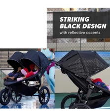 Baby Jogger Summit X3 Double Jogging Stroller, Midnight Black, Buggy for Two