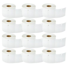 12 Rolls Shipping Label Compatible for Dymo LabelWriter 30334 2-1/4" x 1-1/4"