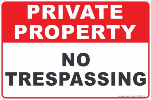 PRP_03 PRIVATE PROPERTY NO TRESPASSING - Sign - Various Sizes - Picture 1 of 1