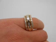 1.00 Carat Natural Diamond 14K Yellow Gold Engagement Ring Band Insert Zales ZEI