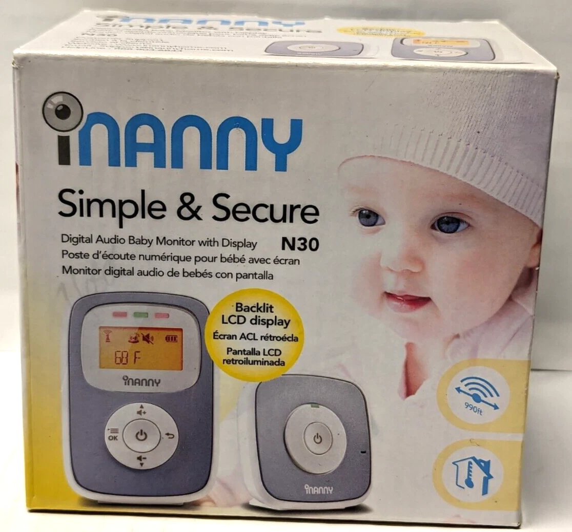 iNanny N30 Digital Audio Baby Monitor with Backlit LCD Display