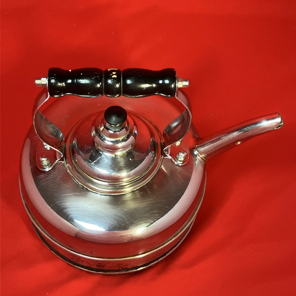 Chaleira Simplex Whistling cobre sólido cromado / Inglaterra 400709-402190 / Falhas - Imagem 4 de 4