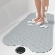 No Suction Cup Bath Mat: 39x16 inch Extra Long Bathmat Perfect for Ordinary o...