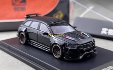 ZD DCM 1:64 Black RS6 2NCS Wagon Widebody Kit Sports Model Diecast Metal Car BN