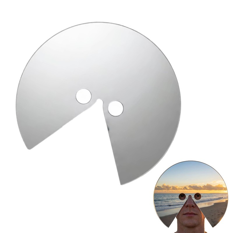 Head-mounted Round Mirror Mask Full Face Reflective for Art Wearable Photo Props