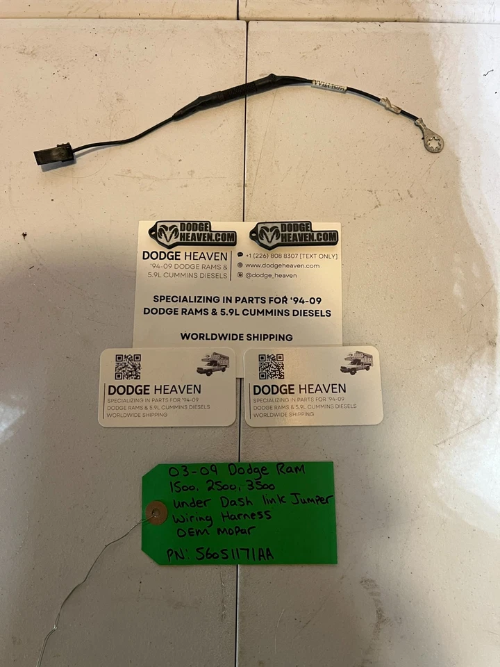 Arnés de cableado de puente debajo del tablero Dodge Ram 1500-3500 2003-2009 OEM 56051171 Foto 3 de 4