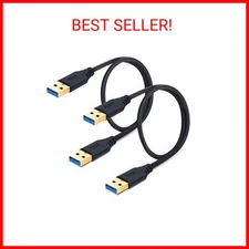 USB to USB Cable 1.5Ft USB 3.0 Type A Cable - Male to Male Short USB Cable Super
